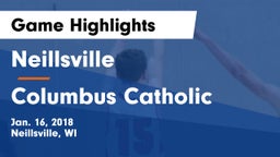 Neillsville  vs Columbus Catholic  Game Highlights - Jan. 16, 2018