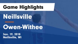 Neillsville  vs Owen-Withee  Game Highlights - Jan. 19, 2018