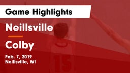 Neillsville  vs Colby  Game Highlights - Feb. 7, 2019