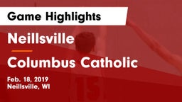 Neillsville  vs Columbus Catholic  Game Highlights - Feb. 18, 2019