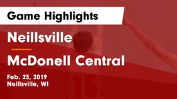 Neillsville  vs McDonell Central  Game Highlights - Feb. 23, 2019