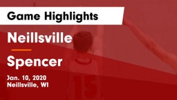 Neillsville  vs Spencer  Game Highlights - Jan. 10, 2020