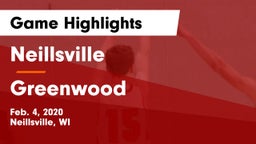 Neillsville  vs Greenwood Game Highlights - Feb. 4, 2020