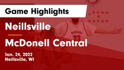 Neillsville  vs McDonell Central  Game Highlights - Jan. 24, 2022