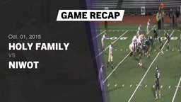 Recap: Holy Family  vs. Niwot  2015