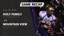 Recap: Holy Family  vs. Mountain View  2016