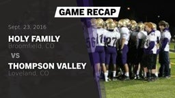 Recap: Holy Family  vs. Thompson Valley  2016
