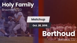 Matchup: Holy Family High vs. Berthoud  2016