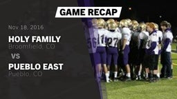Recap: Holy Family  vs. Pueblo East  2016