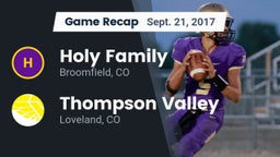 Recap: Holy Family  vs. Thompson Valley  2017