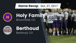 Recap: Holy Family  vs. Berthoud  2017