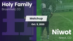 Matchup: Holy Family High vs. Niwot  2020