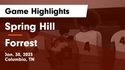 Spring Hill  vs Forrest  Game Highlights - Jan. 30, 2023