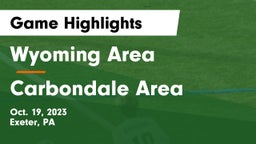 Wyoming Area  vs Carbondale Area  Game Highlights - Oct. 19, 2023
