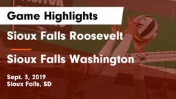 Sioux Falls Roosevelt  vs Sioux Falls Washington  Game Highlights - Sept. 3, 2019