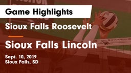 Sioux Falls Roosevelt  vs Sioux Falls Lincoln  Game Highlights - Sept. 10, 2019