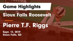 Sioux Falls Roosevelt  vs Pierre T.F. Riggs  Game Highlights - Sept. 12, 2019
