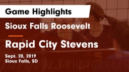 Sioux Falls Roosevelt  vs Rapid City Stevens  Game Highlights - Sept. 20, 2019