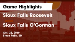 Sioux Falls Roosevelt  vs Sioux Falls O'Gorman  Game Highlights - Oct. 22, 2019
