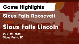 Sioux Falls Roosevelt  vs Sioux Falls Lincoln  Game Highlights - Oct. 29, 2019