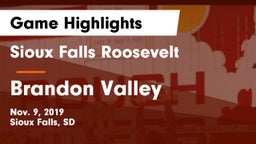 Sioux Falls Roosevelt  vs Brandon Valley  Game Highlights - Nov. 9, 2019