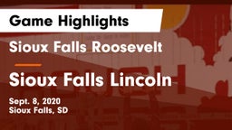 Sioux Falls Roosevelt  vs Sioux Falls Lincoln  Game Highlights - Sept. 8, 2020