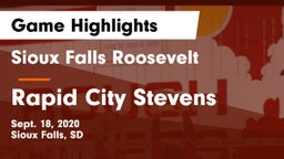 Sioux Falls Roosevelt  vs Rapid City Stevens  Game Highlights - Sept. 18, 2020