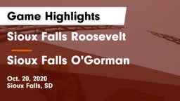 Sioux Falls Roosevelt  vs Sioux Falls O'Gorman  Game Highlights - Oct. 20, 2020
