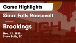 Sioux Falls Roosevelt  vs Brookings  Game Highlights - Nov. 12, 2020