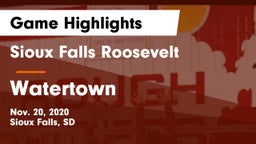 Sioux Falls Roosevelt  vs Watertown  Game Highlights - Nov. 20, 2020