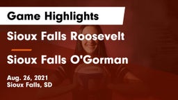 Sioux Falls Roosevelt  vs Sioux Falls O'Gorman  Game Highlights - Aug. 26, 2021