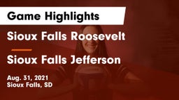 Sioux Falls Roosevelt  vs Sioux Falls Jefferson  Game Highlights - Aug. 31, 2021