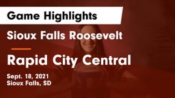 Sioux Falls Roosevelt  vs Rapid City Central  Game Highlights - Sept. 18, 2021