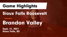Sioux Falls Roosevelt  vs Brandon Valley  Game Highlights - Sept. 21, 2021