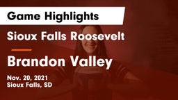 Sioux Falls Roosevelt  vs Brandon Valley  Game Highlights - Nov. 20, 2021