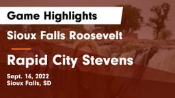Sioux Falls Roosevelt  vs Rapid City Stevens  Game Highlights - Sept. 16, 2022