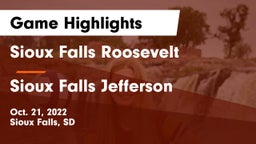 Sioux Falls Roosevelt  vs Sioux Falls Jefferson  Game Highlights - Oct. 21, 2022