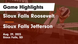 Sioux Falls Roosevelt  vs Sioux Falls Jefferson  Game Highlights - Aug. 29, 2023