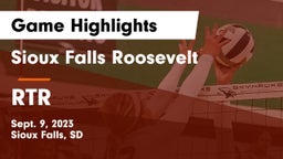 Sioux Falls Roosevelt  vs RTR  Game Highlights - Sept. 9, 2023