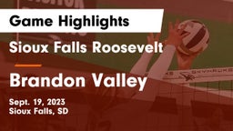 Sioux Falls Roosevelt  vs Brandon Valley  Game Highlights - Sept. 19, 2023