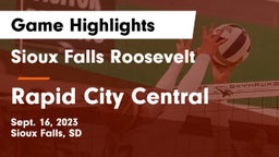 Sioux Falls Roosevelt  vs Rapid City Central  Game Highlights - Sept. 16, 2023