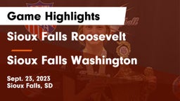 Sioux Falls Roosevelt  vs Sioux Falls Washington  Game Highlights - Sept. 23, 2023