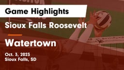 Sioux Falls Roosevelt  vs Watertown  Game Highlights - Oct. 3, 2023