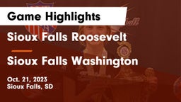 Sioux Falls Roosevelt  vs Sioux Falls Washington  Game Highlights - Oct. 21, 2023