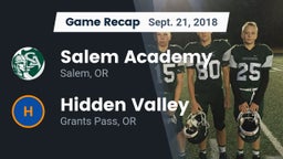 Recap: Salem Academy  vs. Hidden Valley  2018