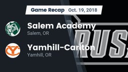 Recap: Salem Academy  vs. Yamhill-Carlton  2018