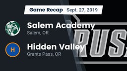 Recap: Salem Academy  vs. Hidden Valley  2019