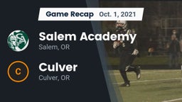 Recap: Salem Academy  vs. Culver  2021