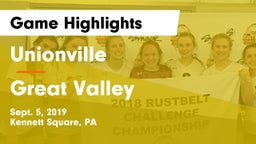Unionville  vs Great Valley  Game Highlights - Sept. 5, 2019