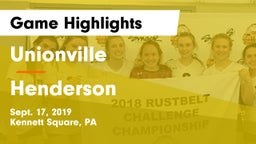 Unionville  vs Henderson  Game Highlights - Sept. 17, 2019